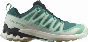 Salomon XA Pro 3D V9 GORE-TEX Womens Trail Running Shoes - Green Salomon trail running shoes