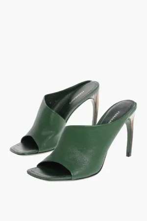Salvatore Ferragamo Leather Nymphe Open Toe Mules 8Cm