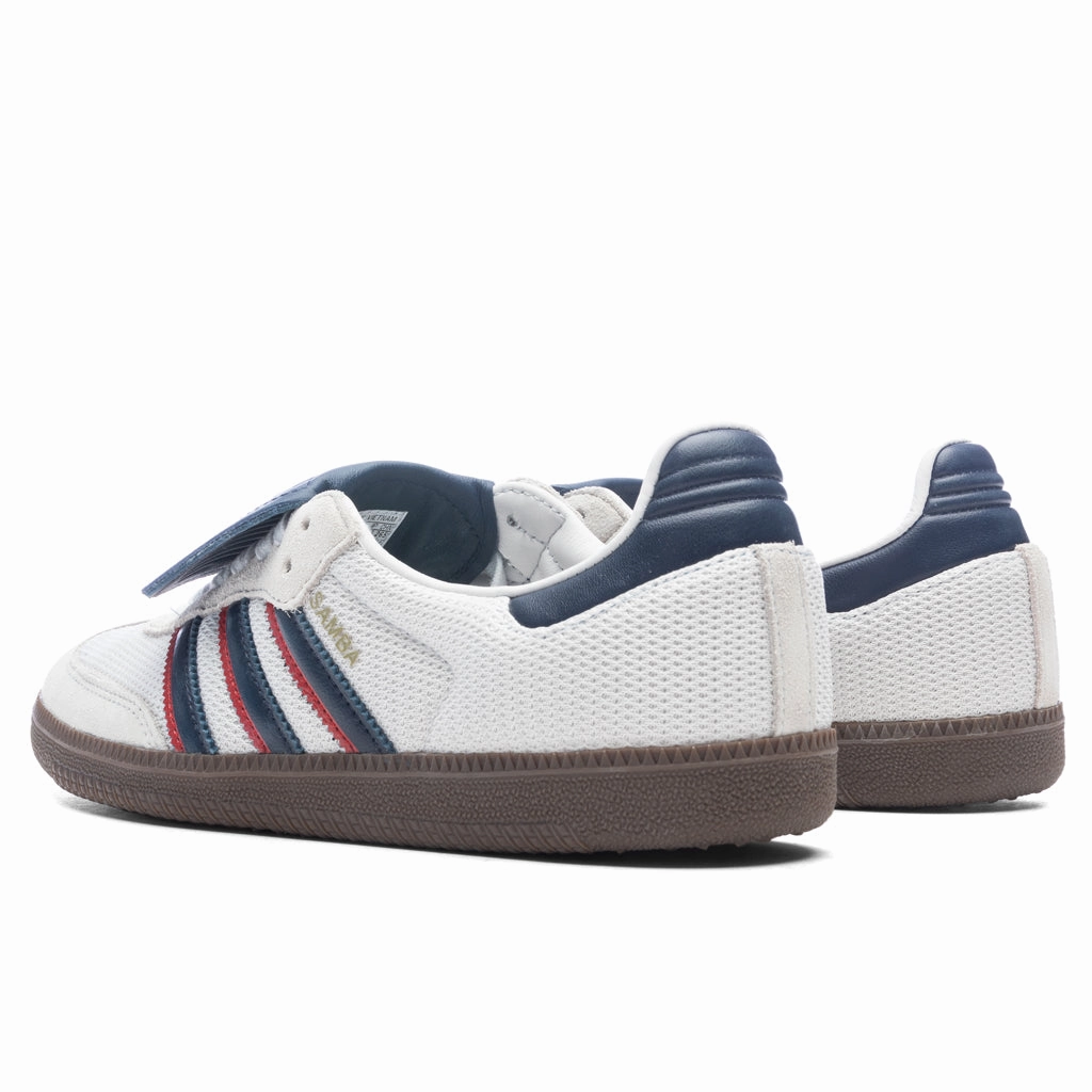 Samba LT - Crystal White/Dark Blue/Gum Adidas Classic Street Sneakers