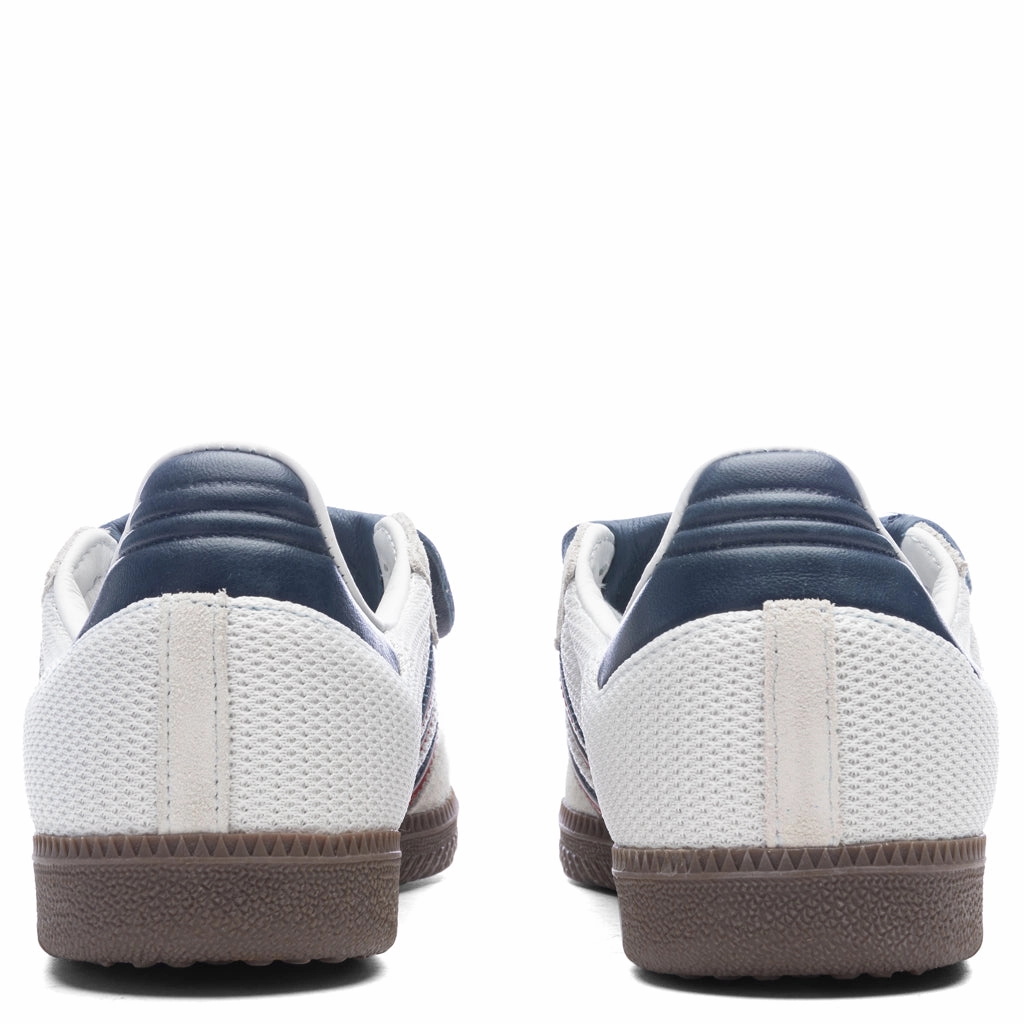 Samba LT - Crystal White/Dark Blue/Gum Adidas Classic Street Sneakers
