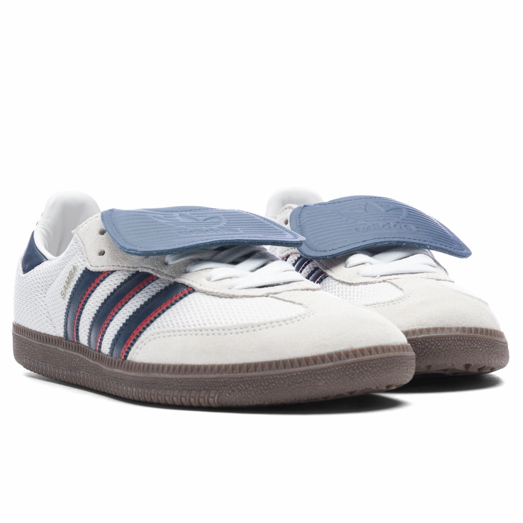 Samba LT - Crystal White/Dark Blue/Gum Adidas Classic Street Sneakers