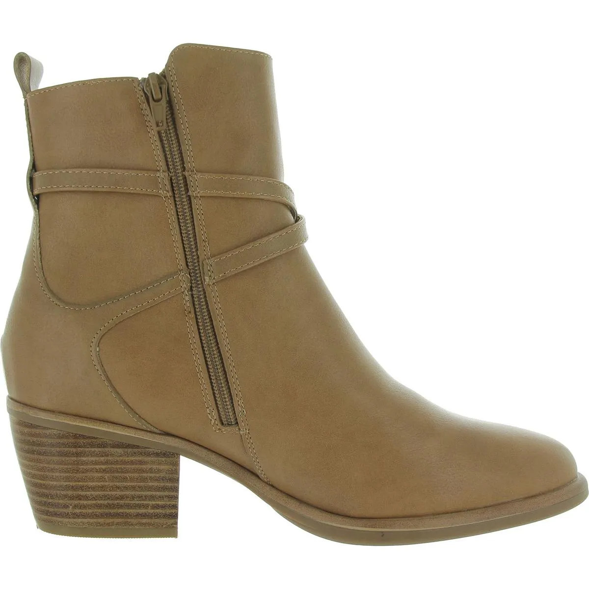 Santina Womens Faux Leather Block Heel Cowboy, Western Boots