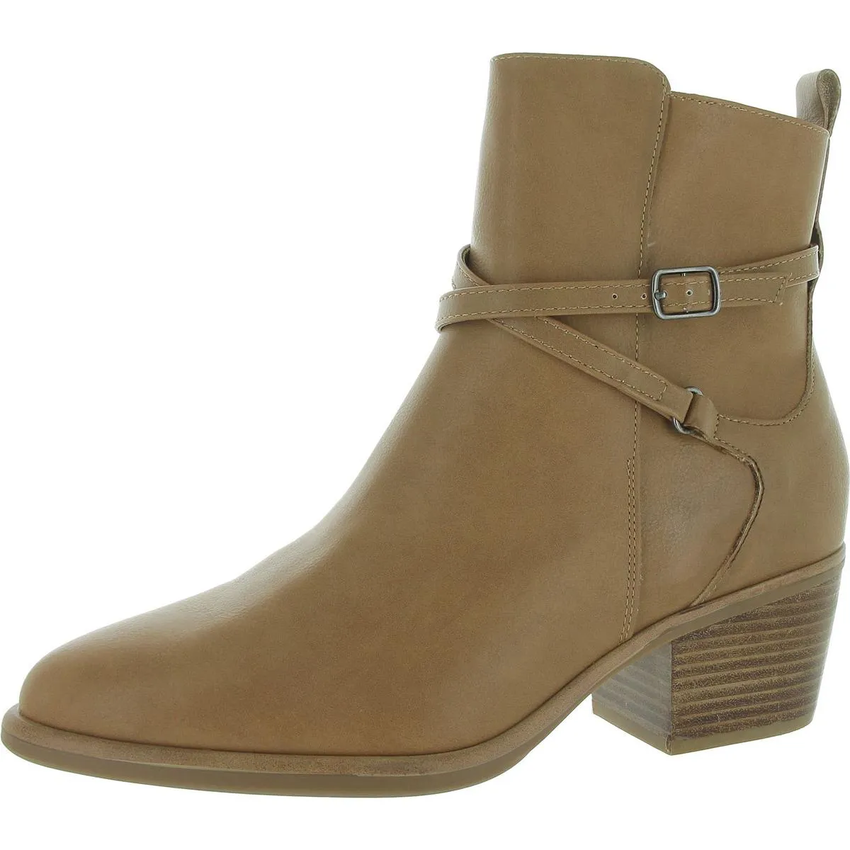 Santina Womens Faux Leather Block Heel Cowboy, Western Boots