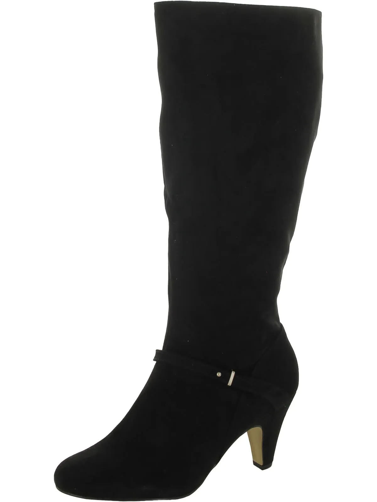 Sasha Womens Faux Suede Heels Knee-High Boots