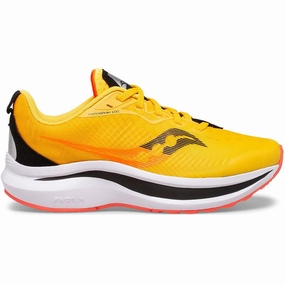 Saucony Endorphin KDZ Junior Running Shoes - Yellow Saucony running shoes with stability support