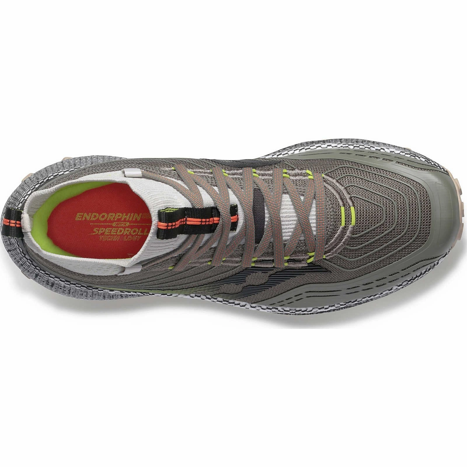 Saucony Endorphin Mid Mens Trail Running Shoes - Green Training Comfort Sneakers