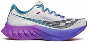 Saucony Endorphin Pro 4 Mens Running Shoes - White Saucony running shoes with stability support