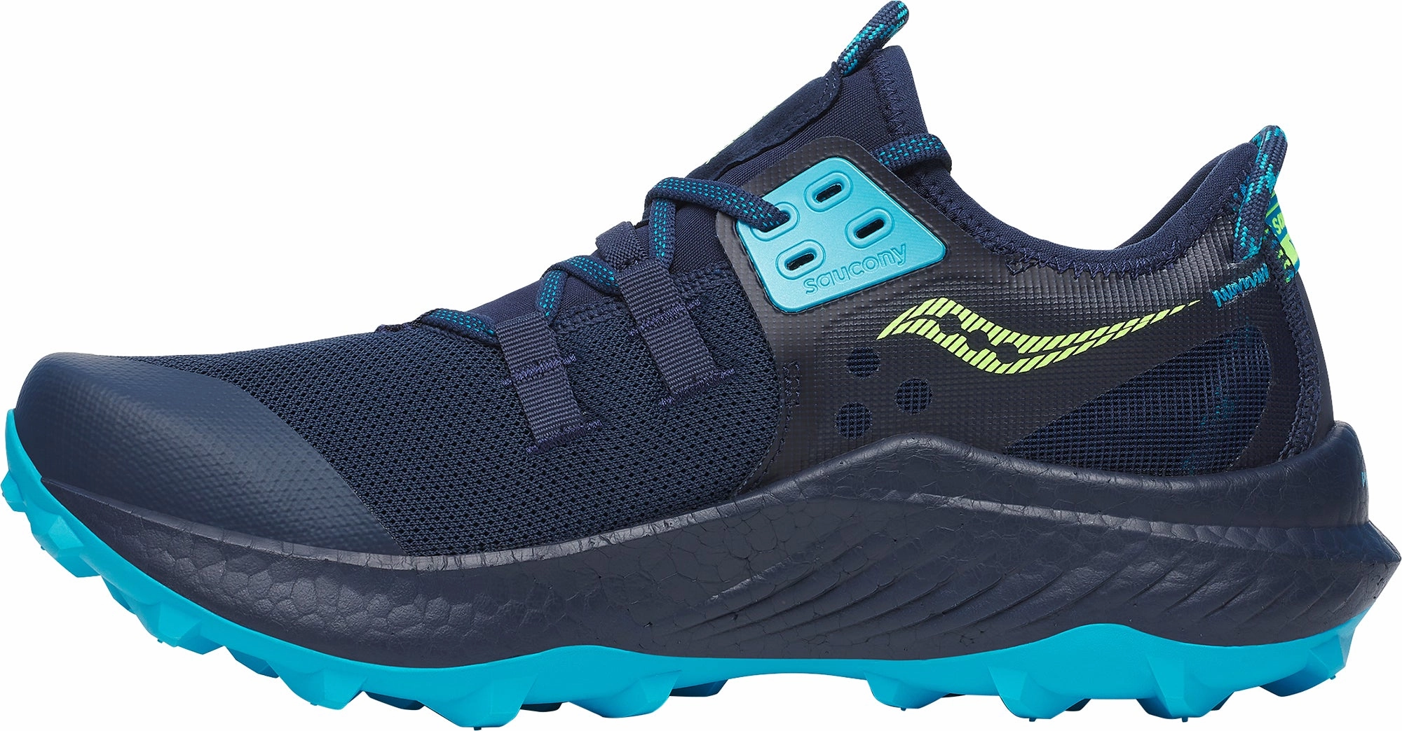 Saucony Endorphin Rift Mens Trail Running Shoes - Navy Training Comfort Sneakers