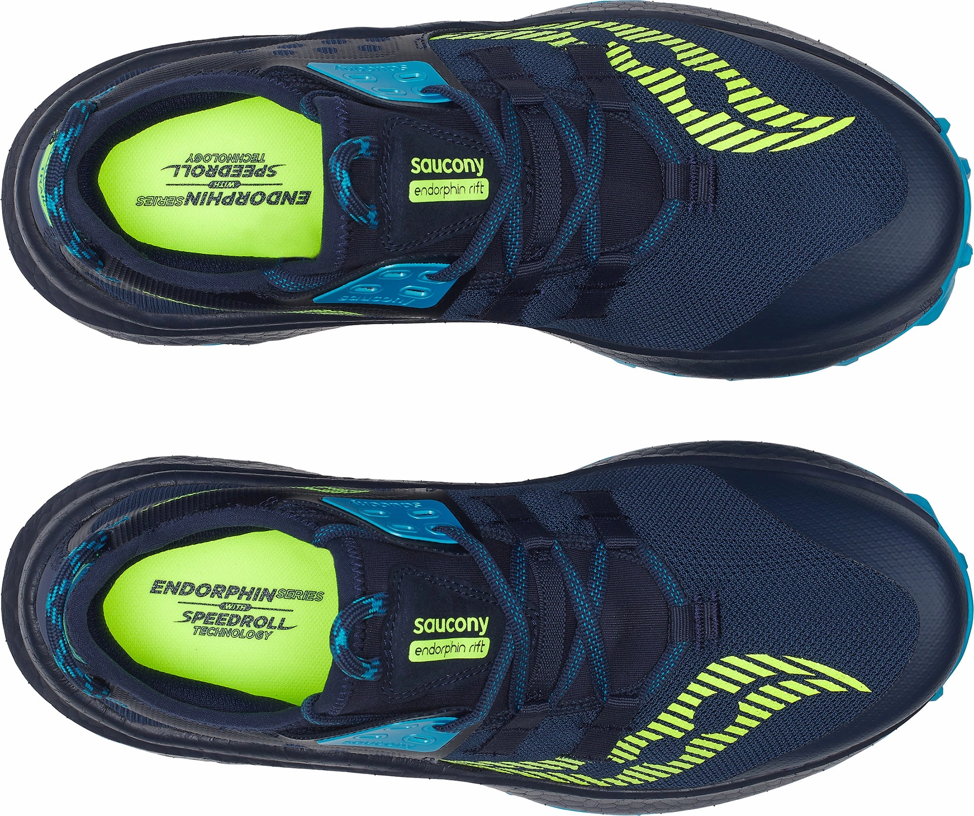 Saucony Endorphin Rift Mens Trail Running Shoes - Navy Training Comfort Sneakers