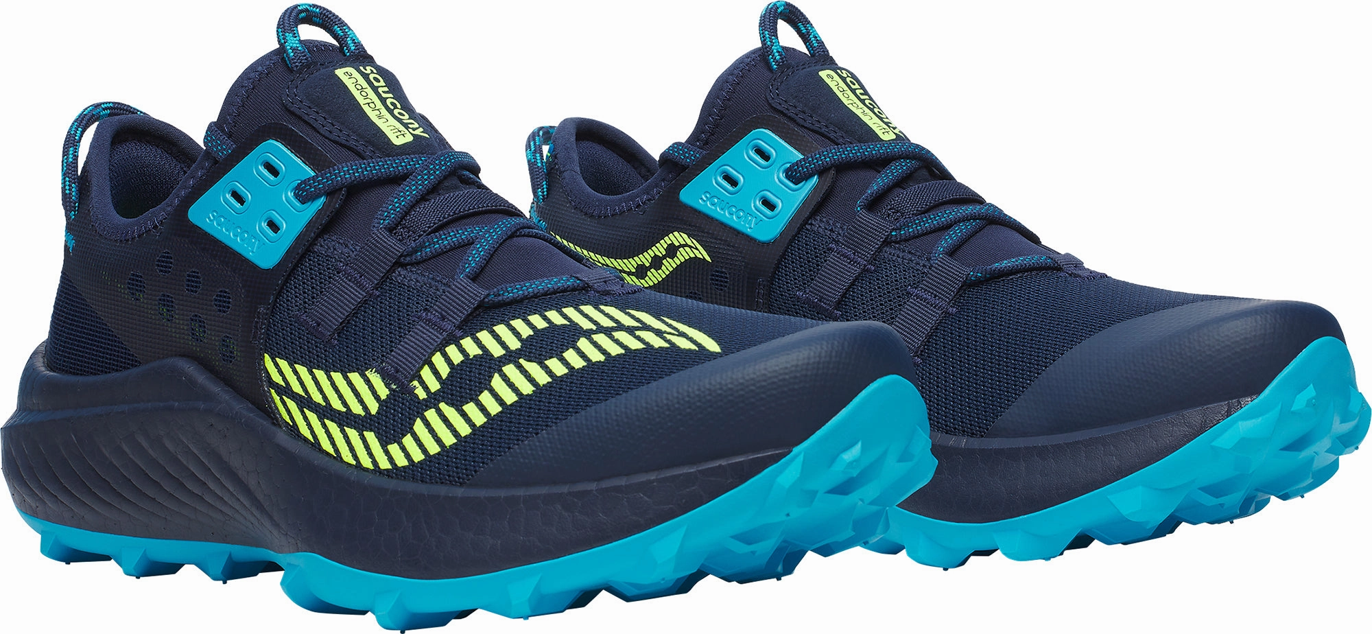 Saucony Endorphin Rift Mens Trail Running Shoes - Navy Training Comfort Sneakers