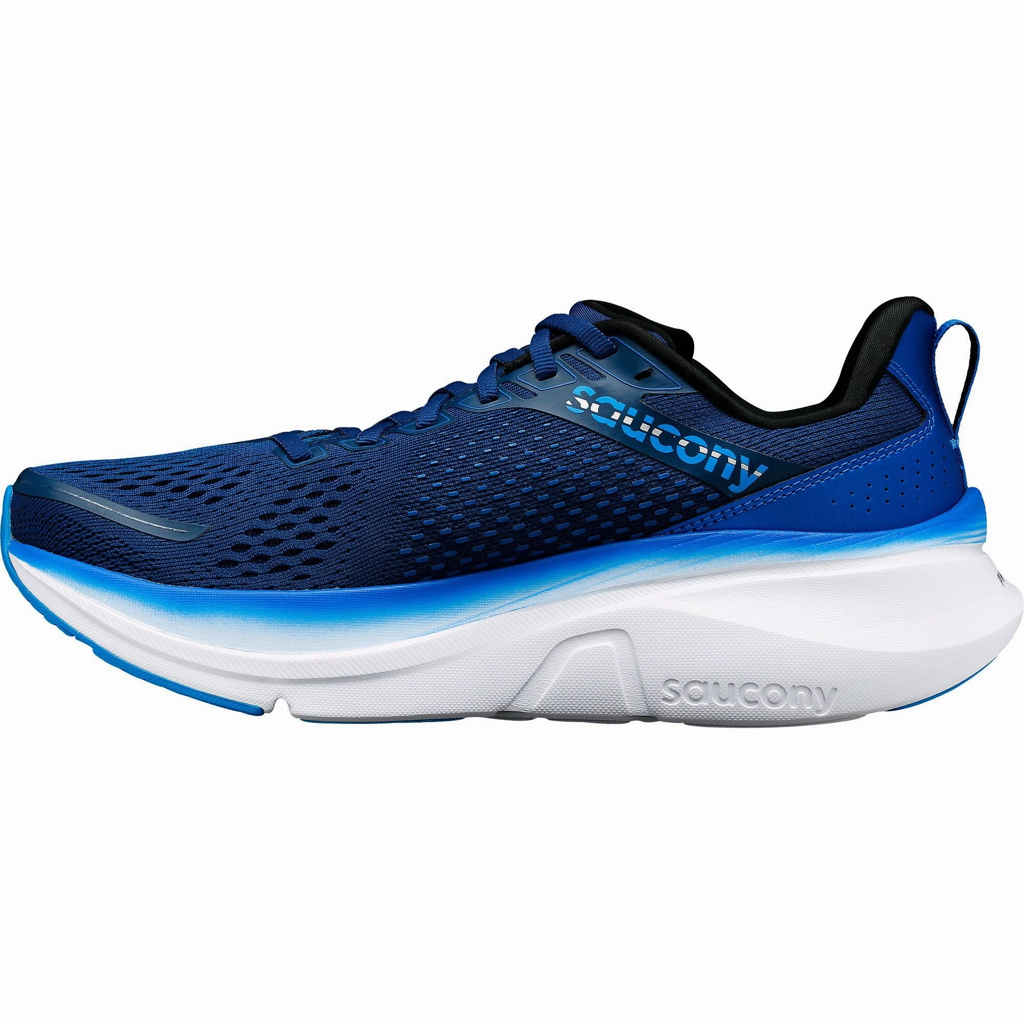 Saucony Guide 17 WIDE FIT Mens Running Shoes - Navy Stability Control Shoes