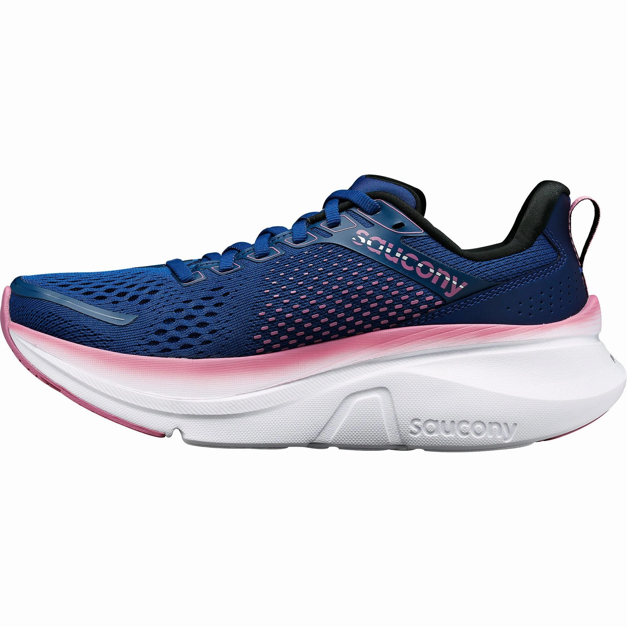 Saucony Guide 17 WIDE FIT Womens Running Shoes - Navy Stability Control Shoes