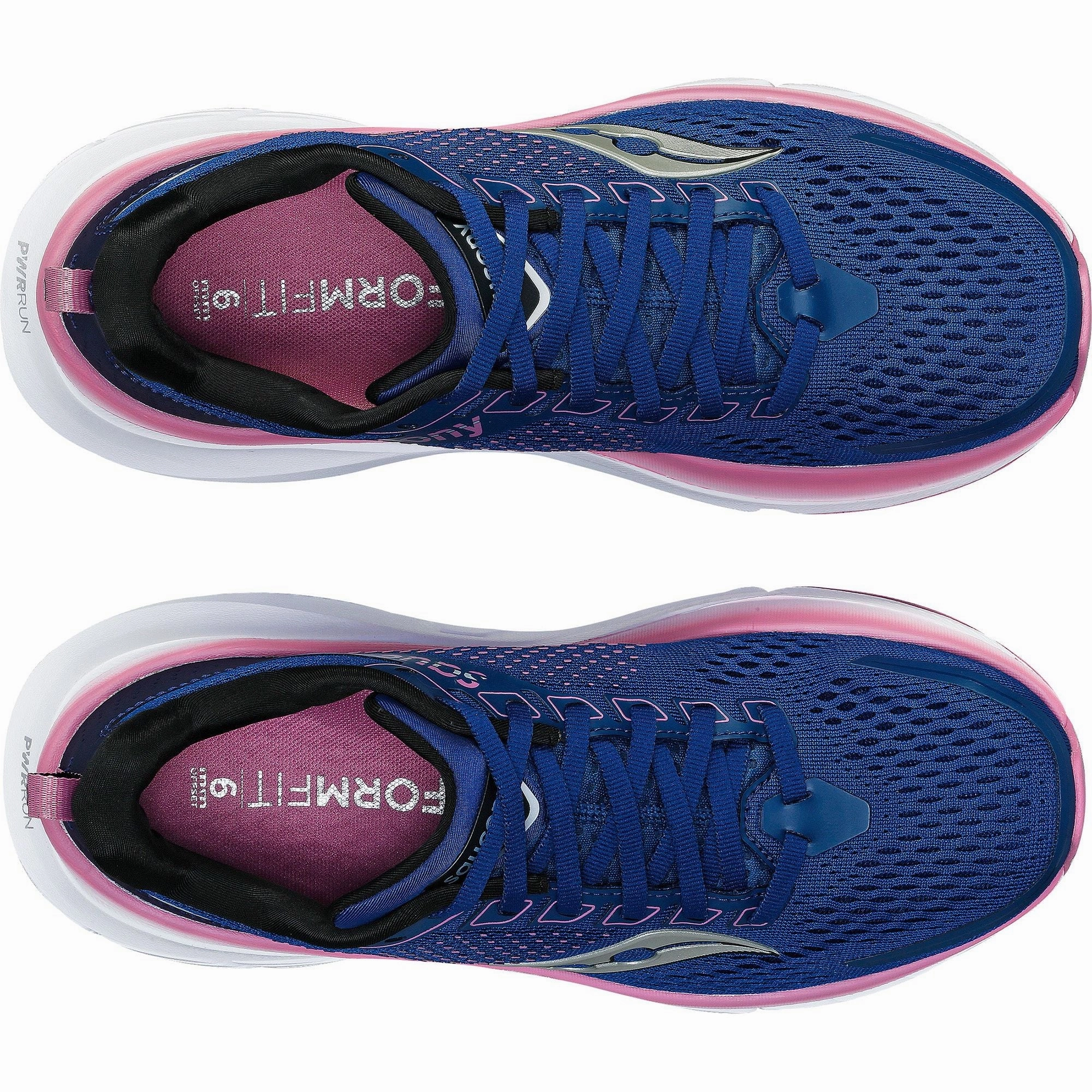 Saucony Guide 17 WIDE FIT Womens Running Shoes - Navy Stability Control Shoes