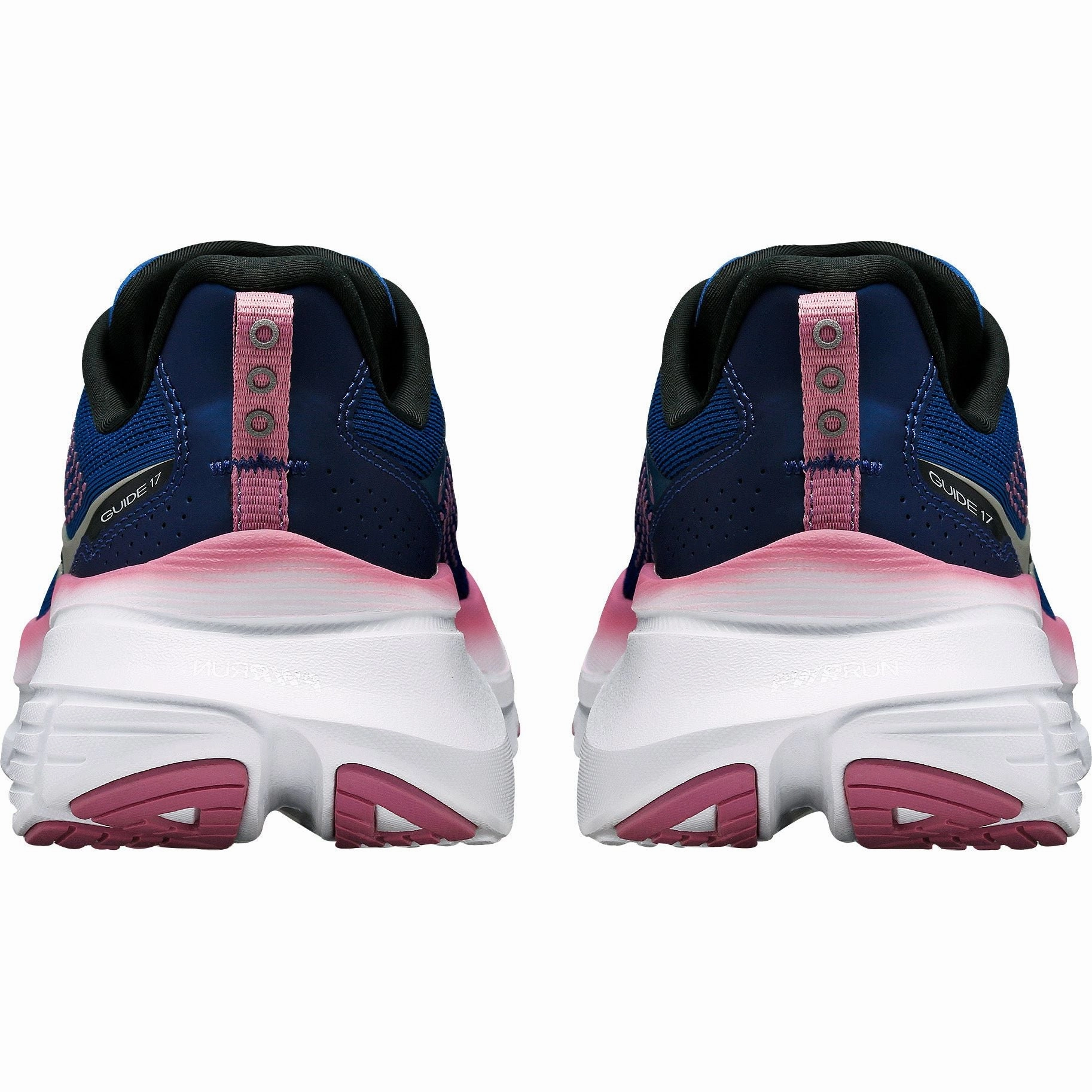 Saucony Guide 17 WIDE FIT Womens Running Shoes - Navy Stability Control Shoes