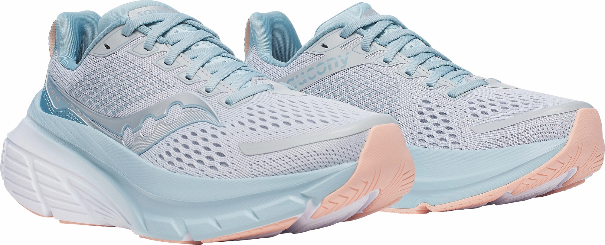 Saucony Guide 17 Womens Running Shoes - Grey Stability Control Shoes