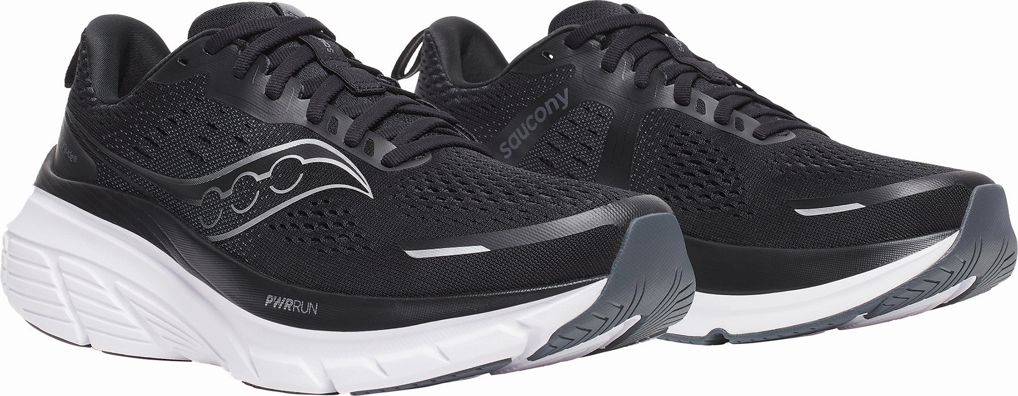 Saucony Guide 18 Mens Running Shoes - Black Balanced Fit Runners
