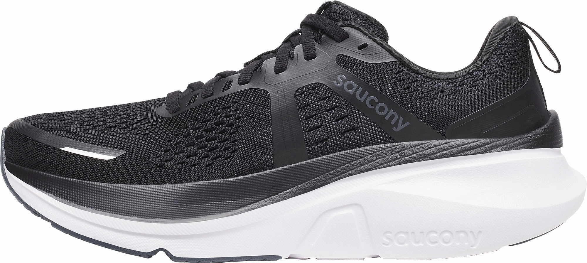 Saucony Guide 18 Mens Running Shoes - Black Balanced Fit Runners