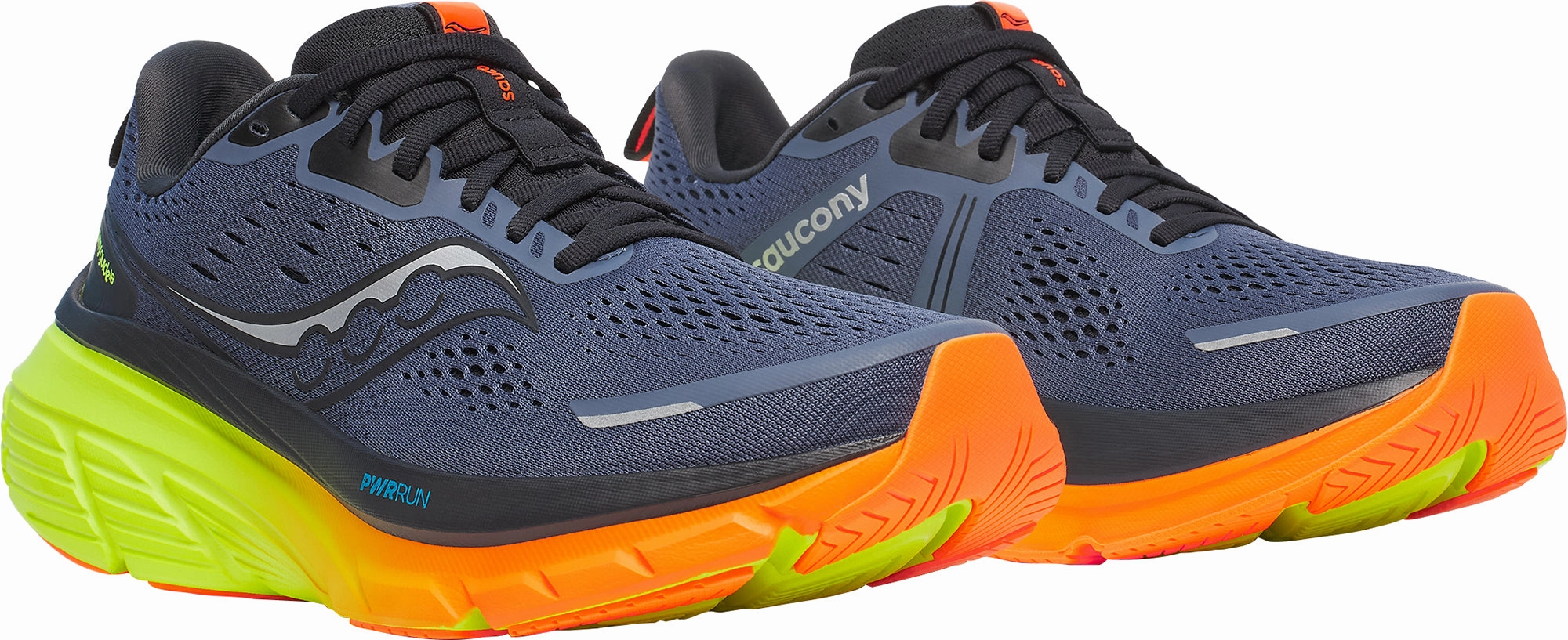 Saucony Guide 18 Mens Running Shoes - Grey Stability Control Shoes