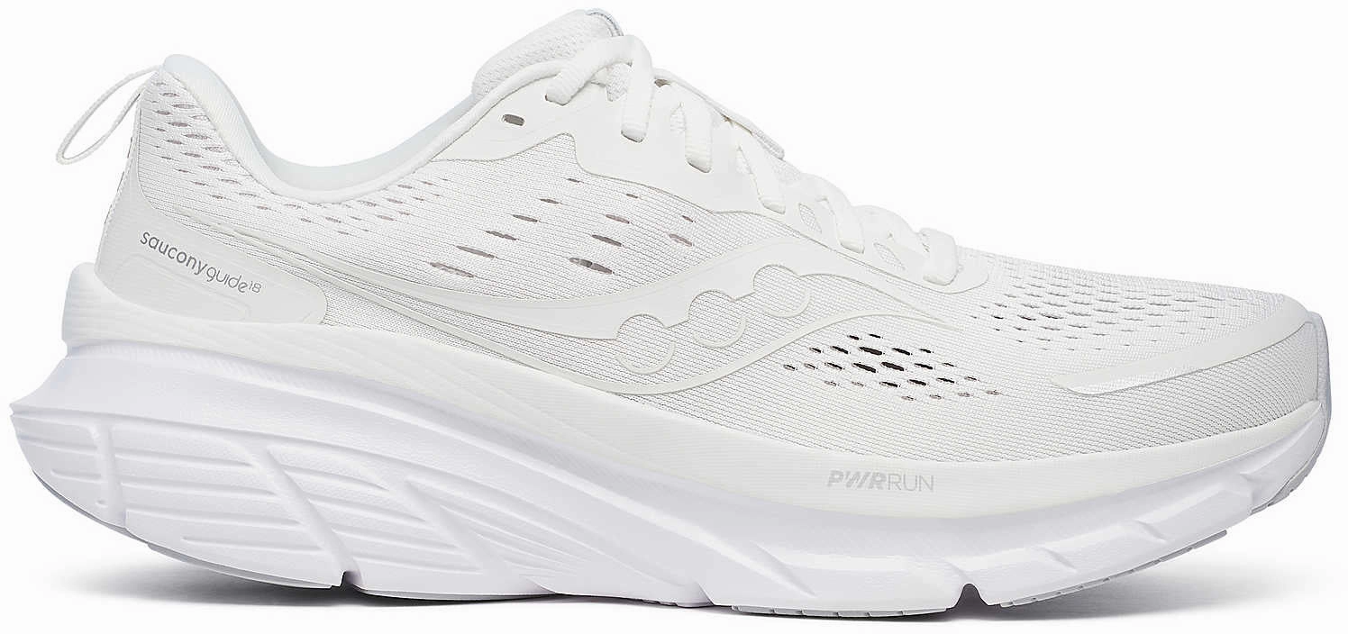 Saucony Guide 18 Mens Running Shoes - White Saucony Guide design