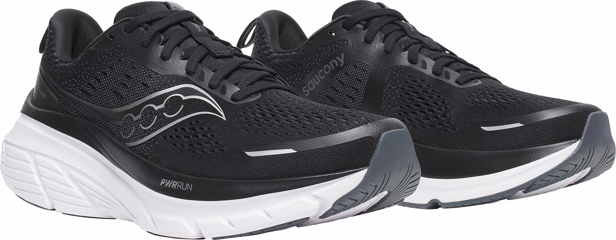 Saucony Guide 18 WIDE FIT Mens Running Shoes - Black Stability Control Shoes