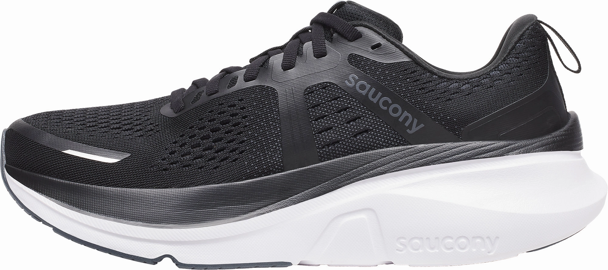Saucony Guide 18 WIDE FIT Mens Running Shoes - Black Stability Control Shoes