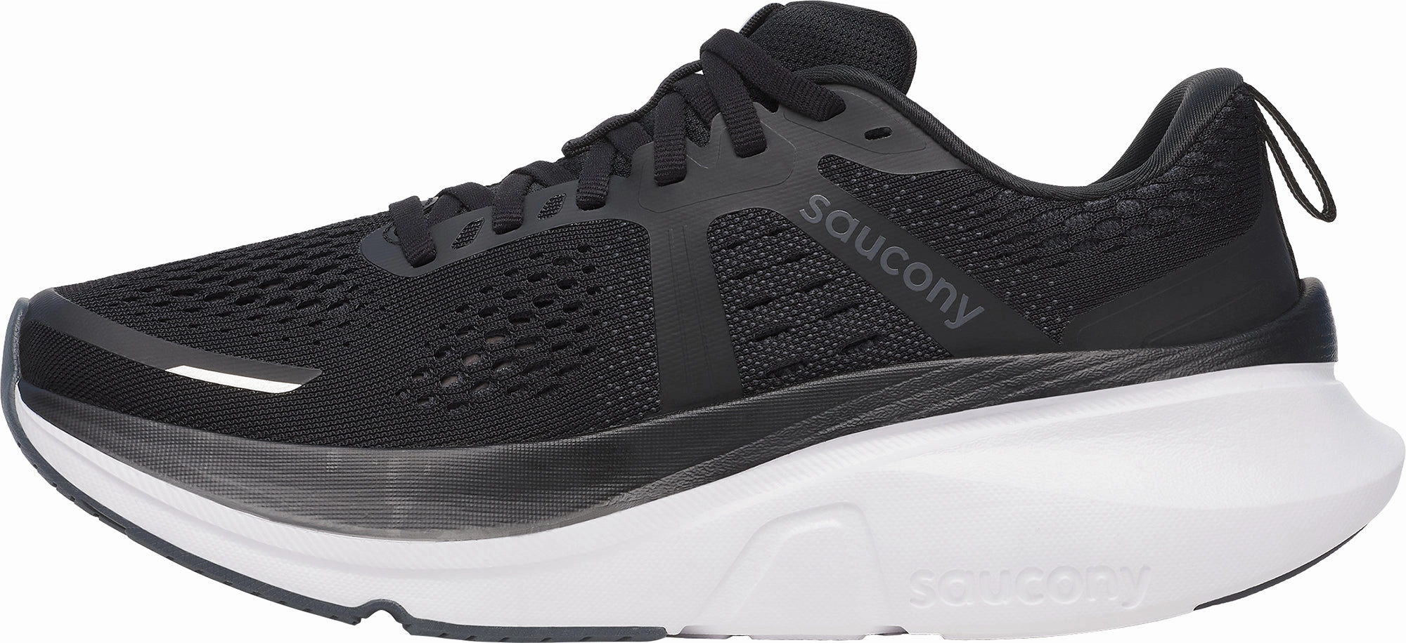 Saucony Guide 18 WIDE FIT Womens Running Shoes - Black Balanced Fit Runners
