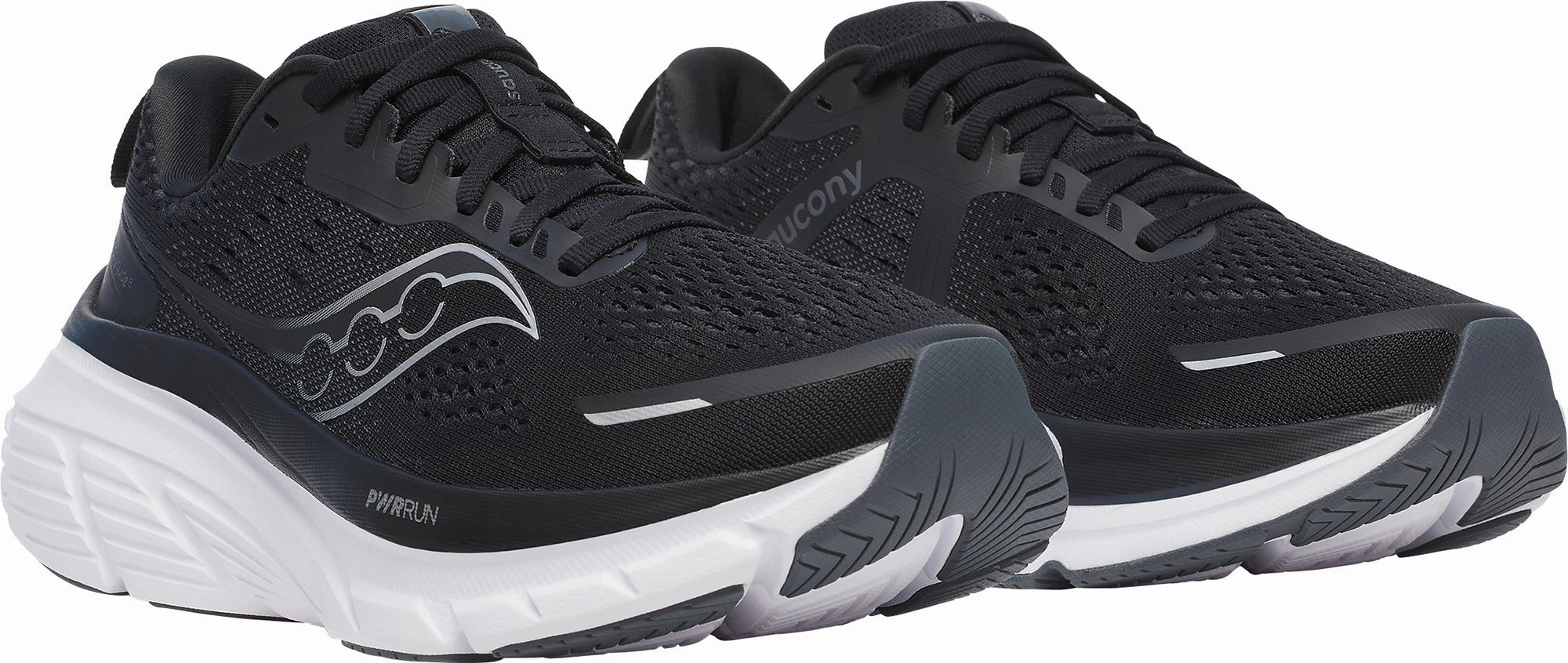 Saucony Guide 18 WIDE FIT Womens Running Shoes - Black Balanced Fit Runners
