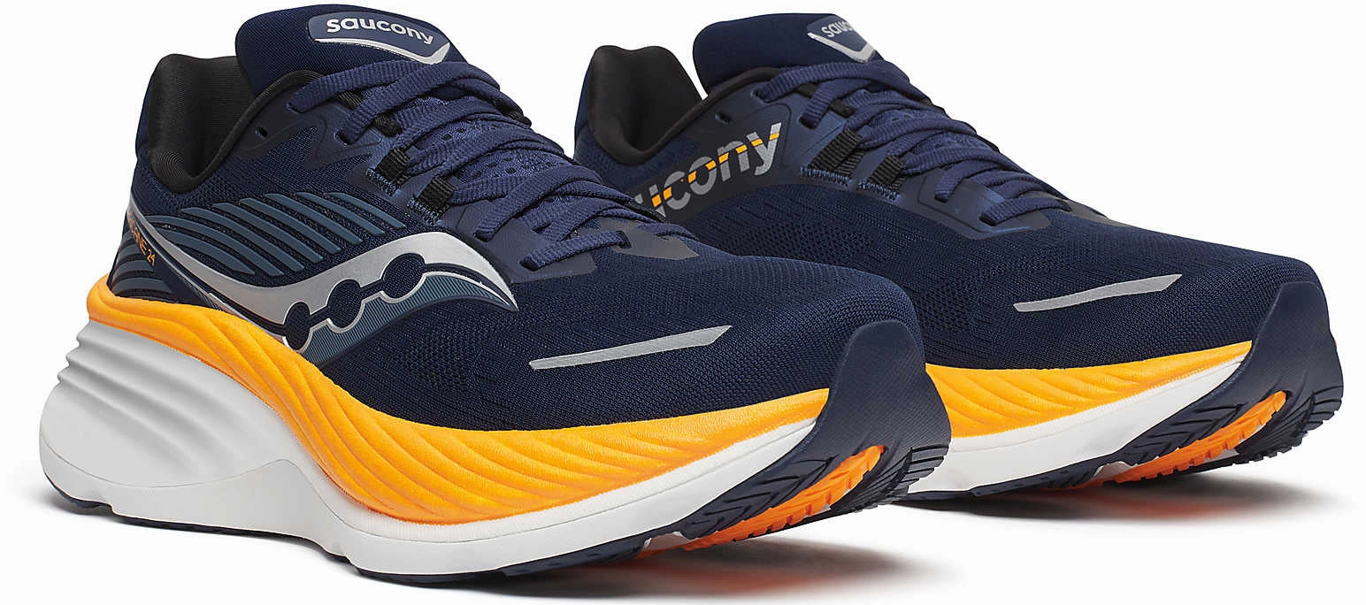 Saucony Hurricane 24 Mens Running Shoes - Navy Training Comfort Sneakers