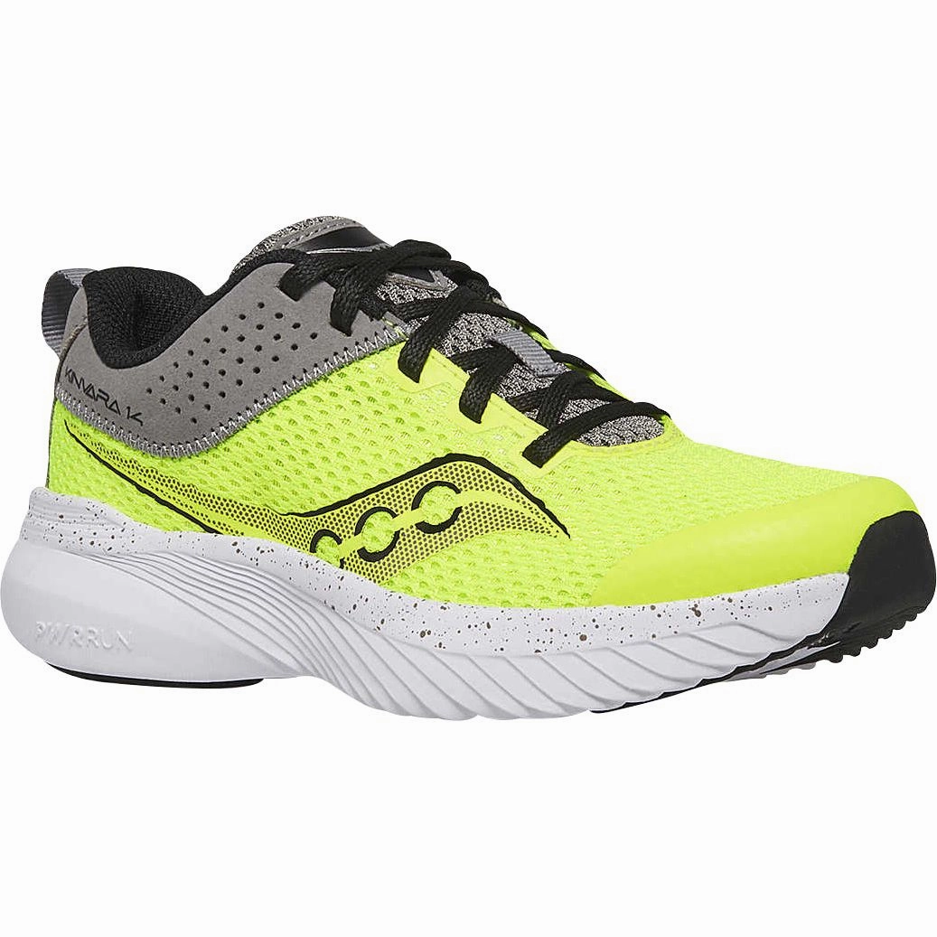 Saucony Kinvara 14 Junior Running Shoes - Yellow Training Comfort Sneakers