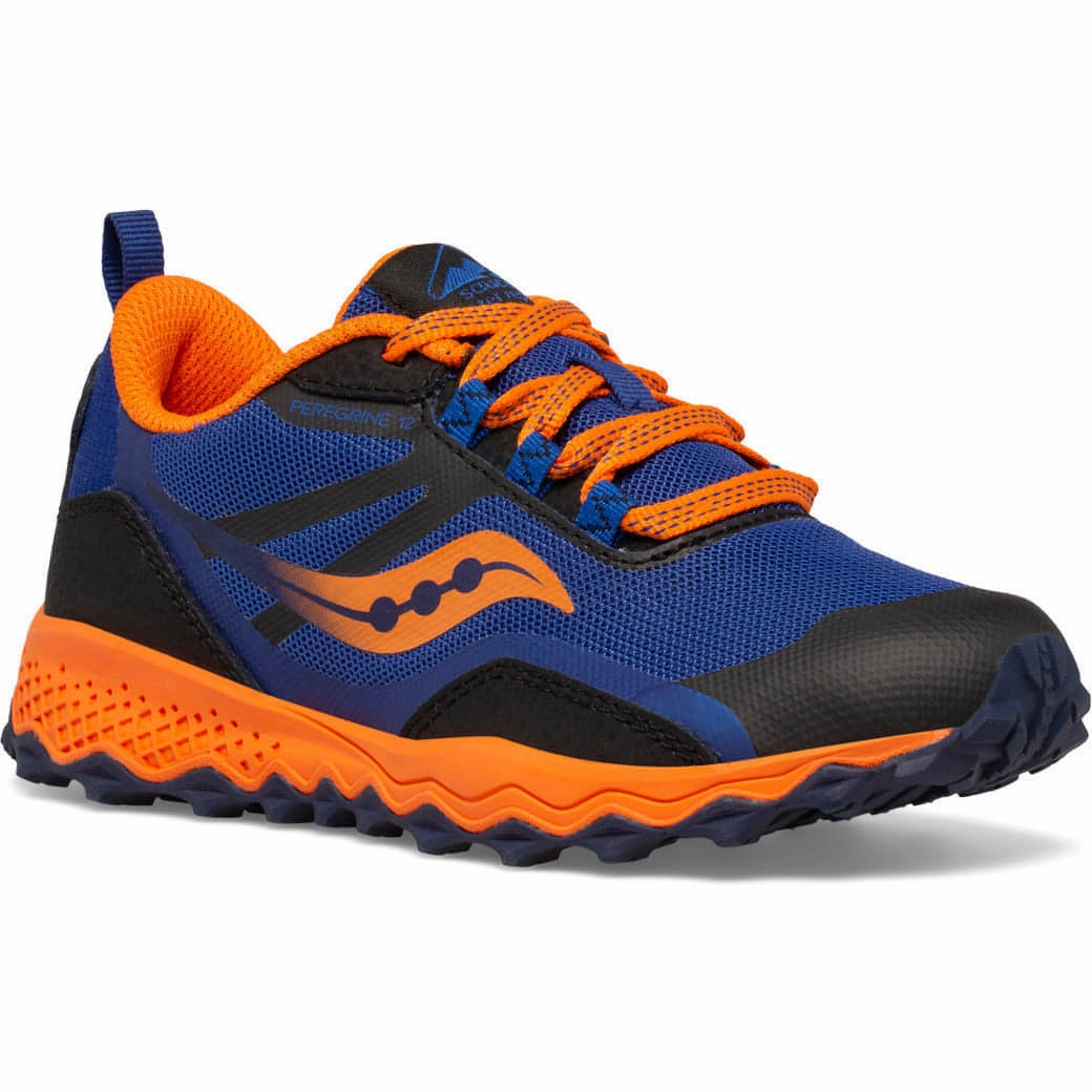 Saucony Peregrine 12 Shield Junior Trail Running Shoes - Navy Off-Road Grip Sneakers
