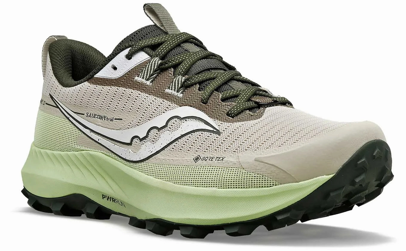 Saucony Peregrine 13 GORE-TEX Mens Trail Running Shoes - Brown Off-Road Grip Sneakers