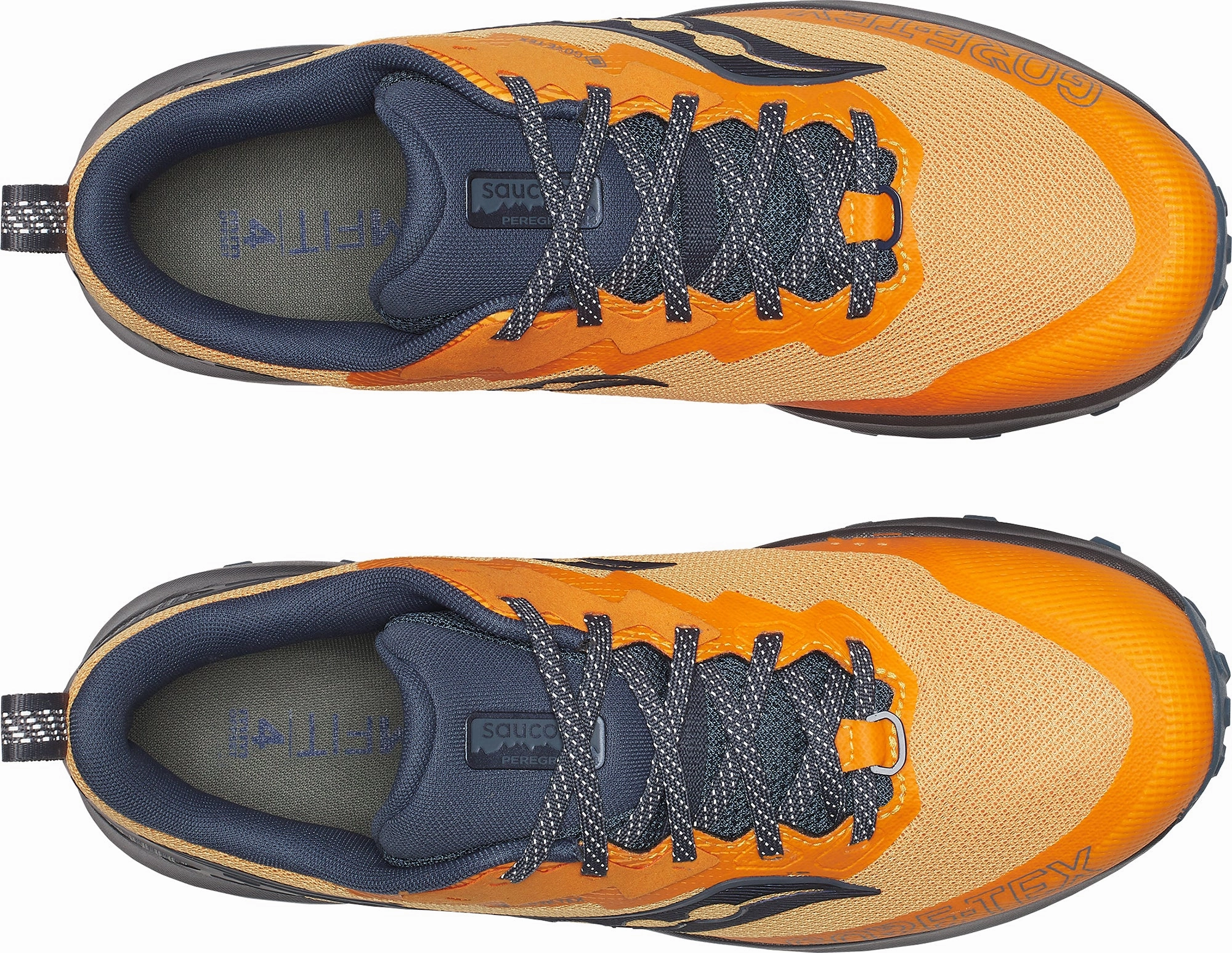 Saucony Peregrine 14 GORE-TEX Mens Trail Running Shoes - Orange Off-Road Grip Sneakers