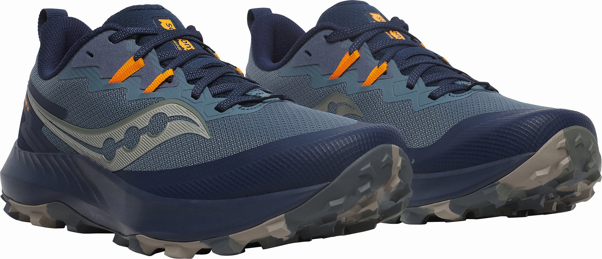 Saucony Peregrine 14 Mens Trail Running Shoes - Blue Off-Road Grip Sneakers