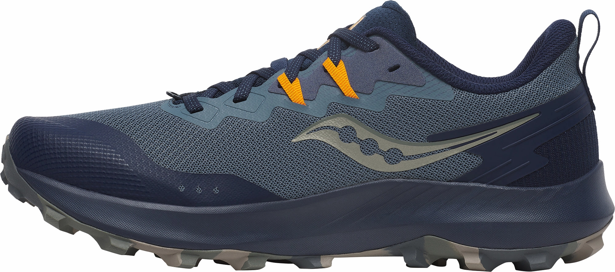 Saucony Peregrine 14 Mens Trail Running Shoes - Blue Off-Road Grip Sneakers