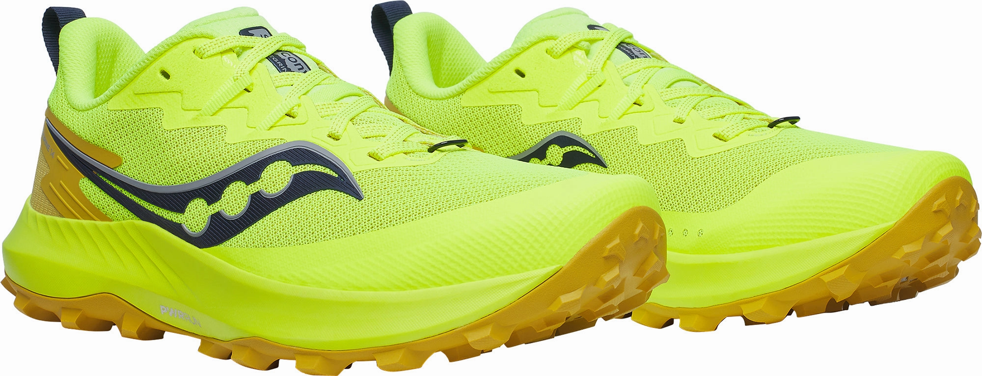 Saucony Peregrine 14 Mens Trail Running Shoes - Yellow Off-Road Grip Sneakers