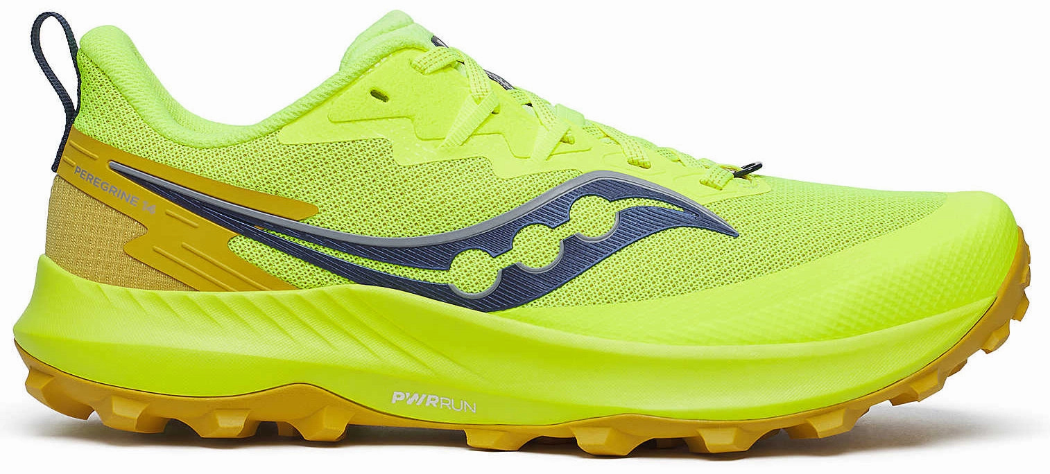 Saucony Peregrine 14 Mens Trail Running Shoes - Yellow Saucony Peregrine runners