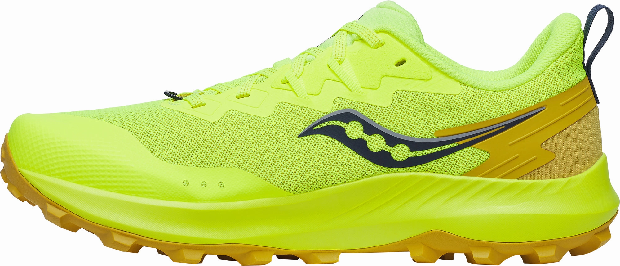 Saucony Peregrine 14 Mens Trail Running Shoes - Yellow Off-Road Grip Sneakers