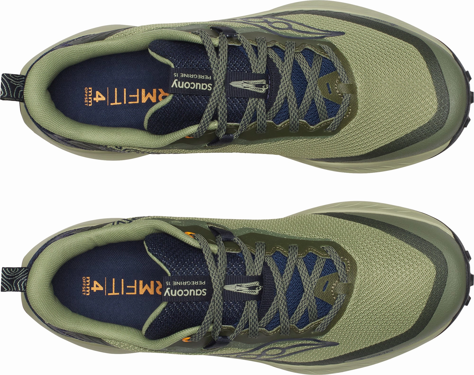 Saucony Peregrine 15 GORE-TEX Mens Trail Running Shoes - Green Balanced Fit Runners