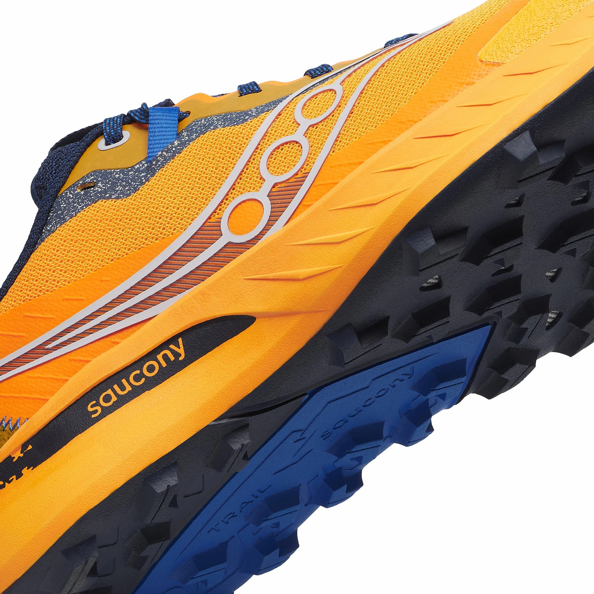 Saucony Peregrine 15 Mens Trail Running Shoes - Orange Balanced Fit Runners