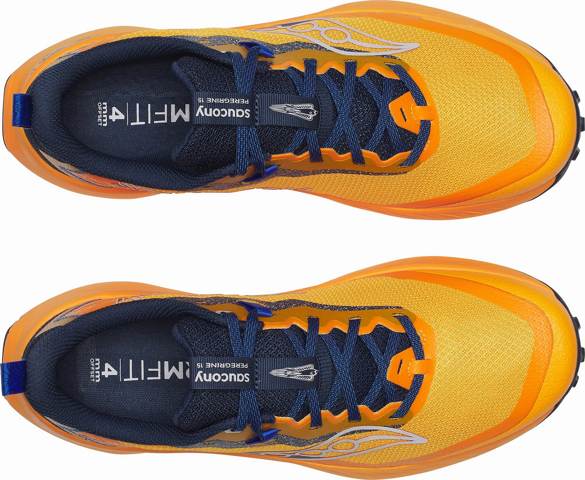 Saucony Peregrine 15 Mens Trail Running Shoes - Orange Balanced Fit Runners