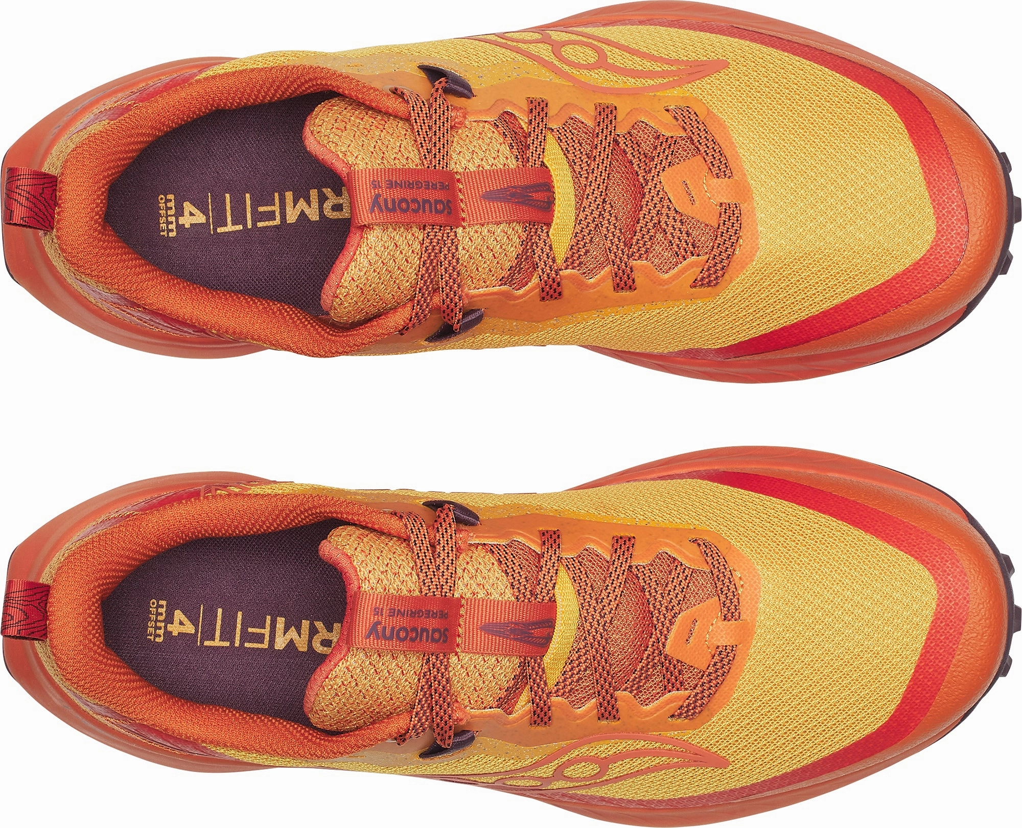 Saucony Peregrine 15 Mens Trail Running Shoes - Orange Off-Road Grip Sneakers