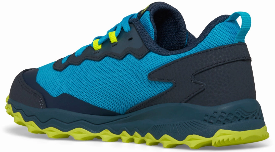 Saucony Peregrine KDZ Junior Trail Running Shoes - Blue Off-Road Grip Sneakers