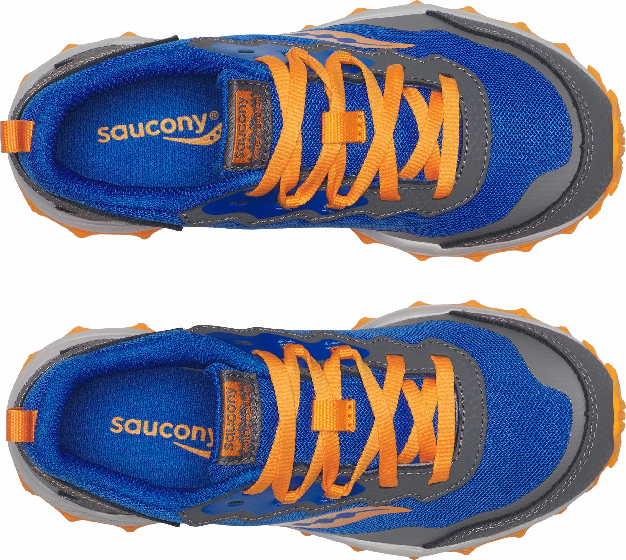 Saucony Peregrine KDZ Shield Junior Trail Running Shoes - Blue Off-Road Grip Sneakers