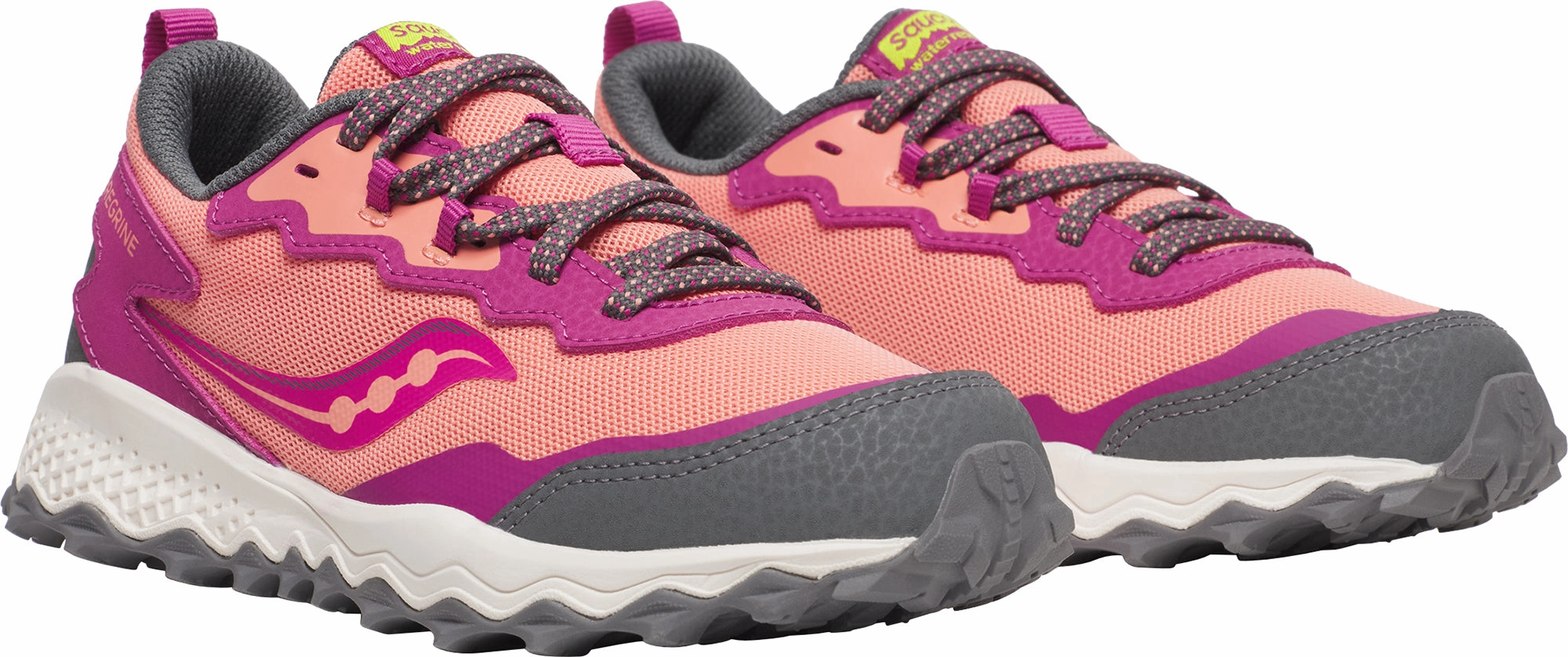 Saucony Peregrine KDZ Shield Junior Trail Running Shoes - Pink Balanced Fit Runners