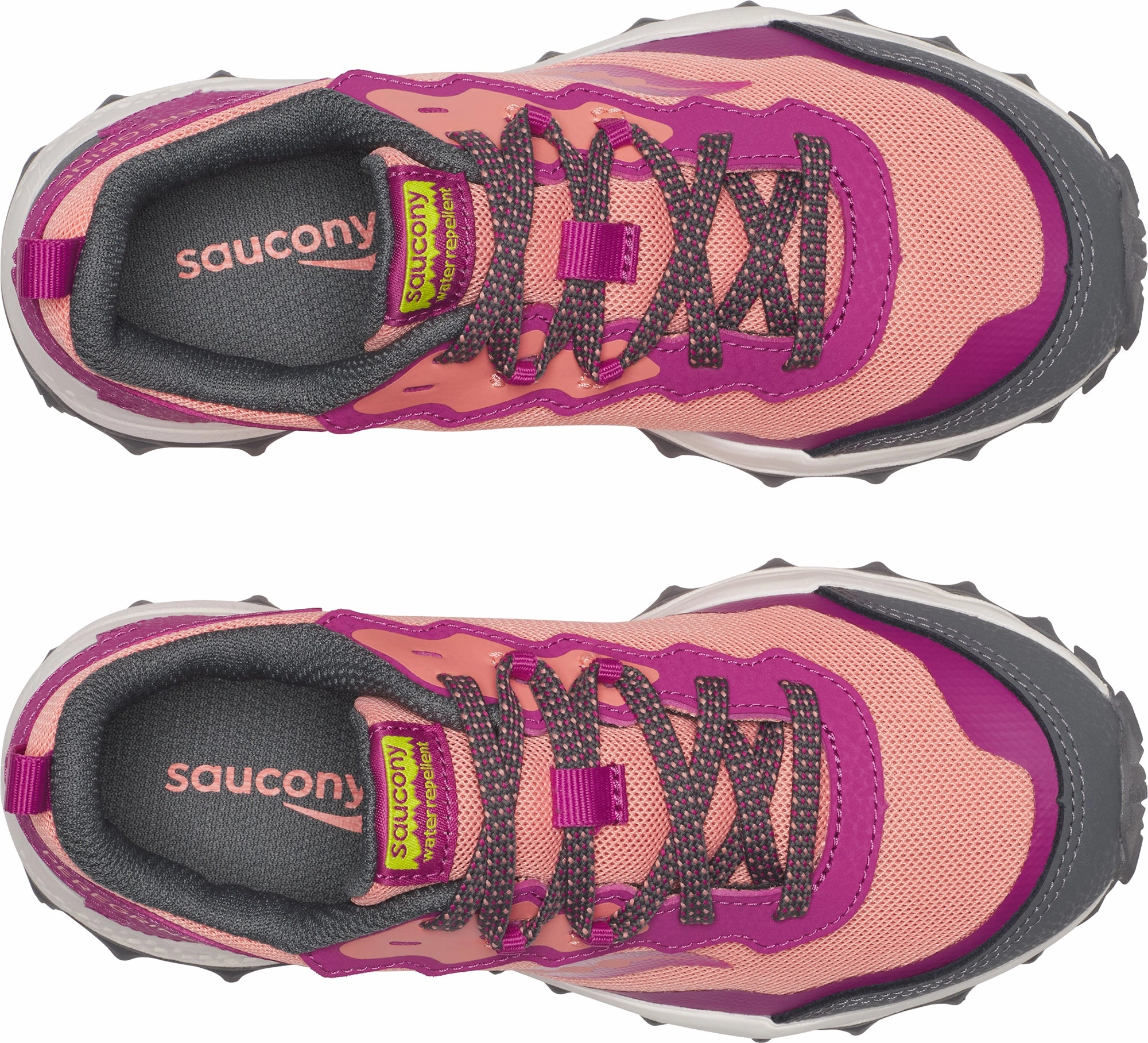 Saucony Peregrine KDZ Shield Junior Trail Running Shoes - Pink Balanced Fit Runners
