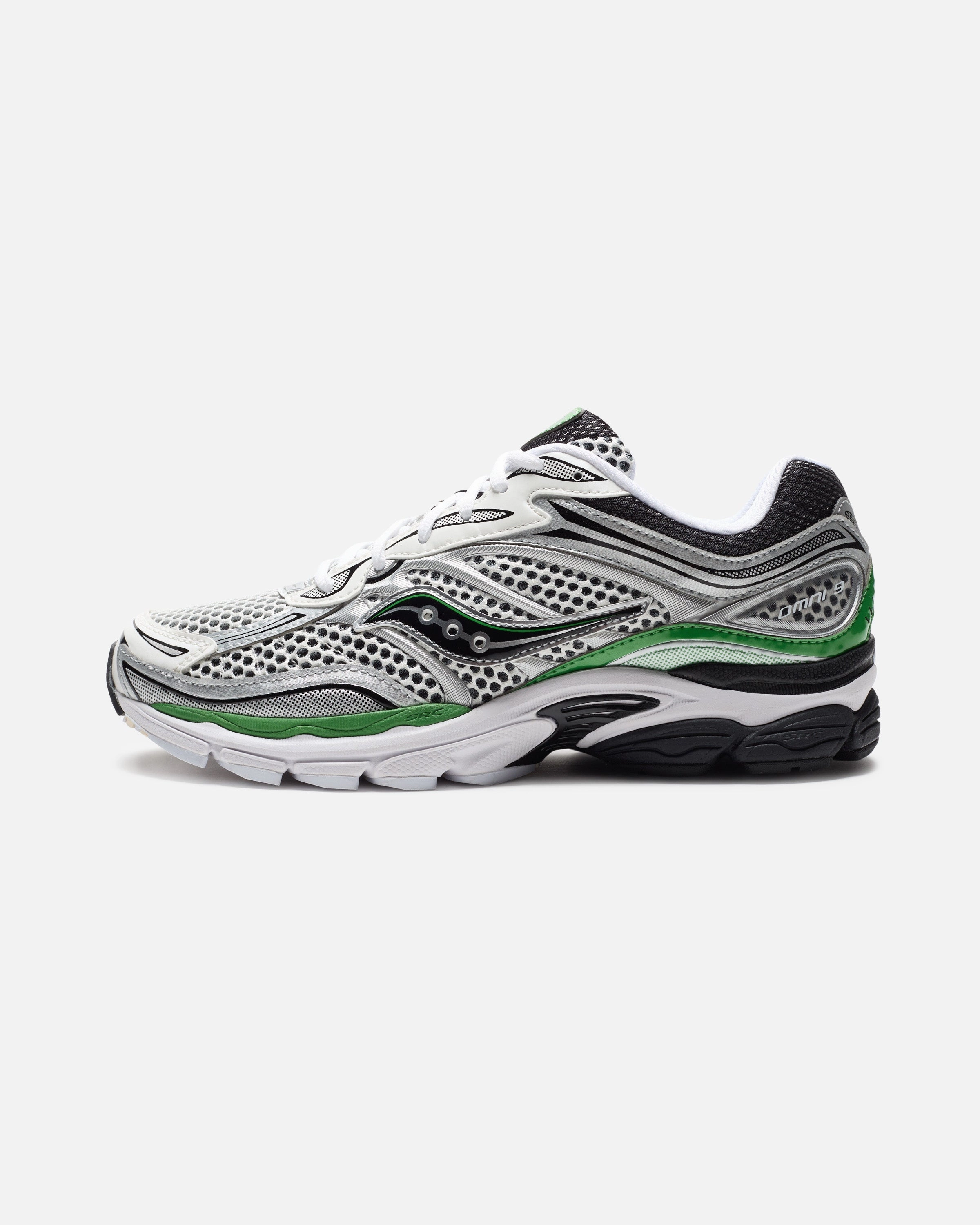 SAUCONY PROGRID ONMI 9 - SILVER/ GREEN Saucony Performance Picks