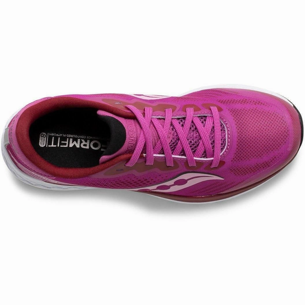 Saucony Ride 14 Junior Running Shoes - Pink Smooth Ride Shoes