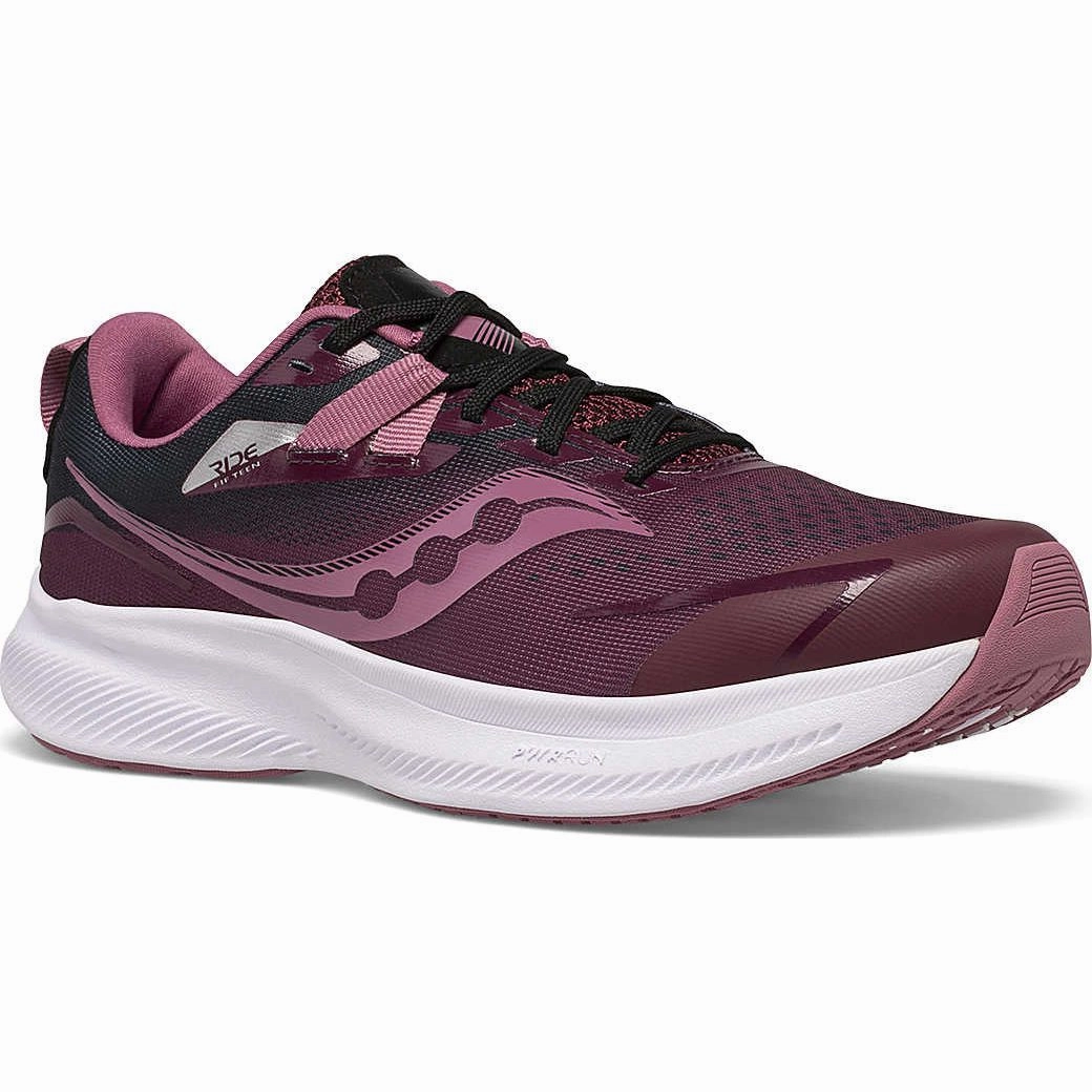 Saucony Ride 15 Junior Running Shoes - Red Smooth Ride Shoes