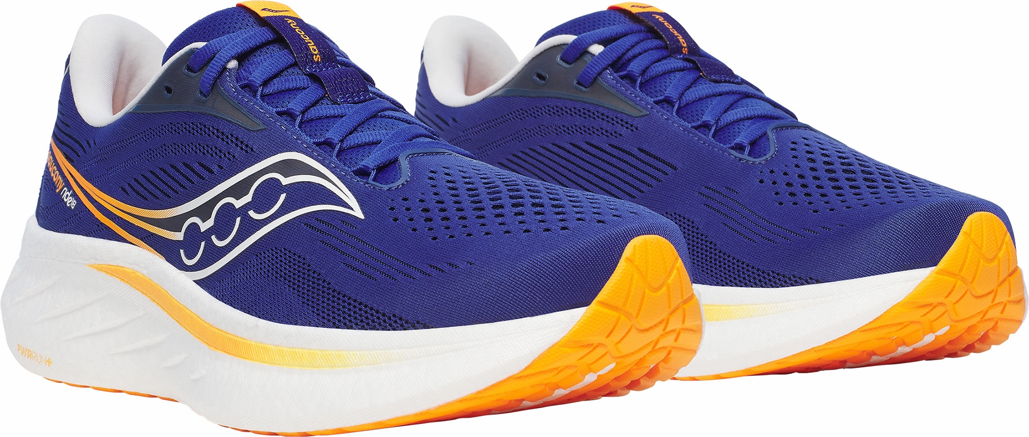Saucony Ride 18 Mens Running Shoes - Blue Balanced Fit Runners