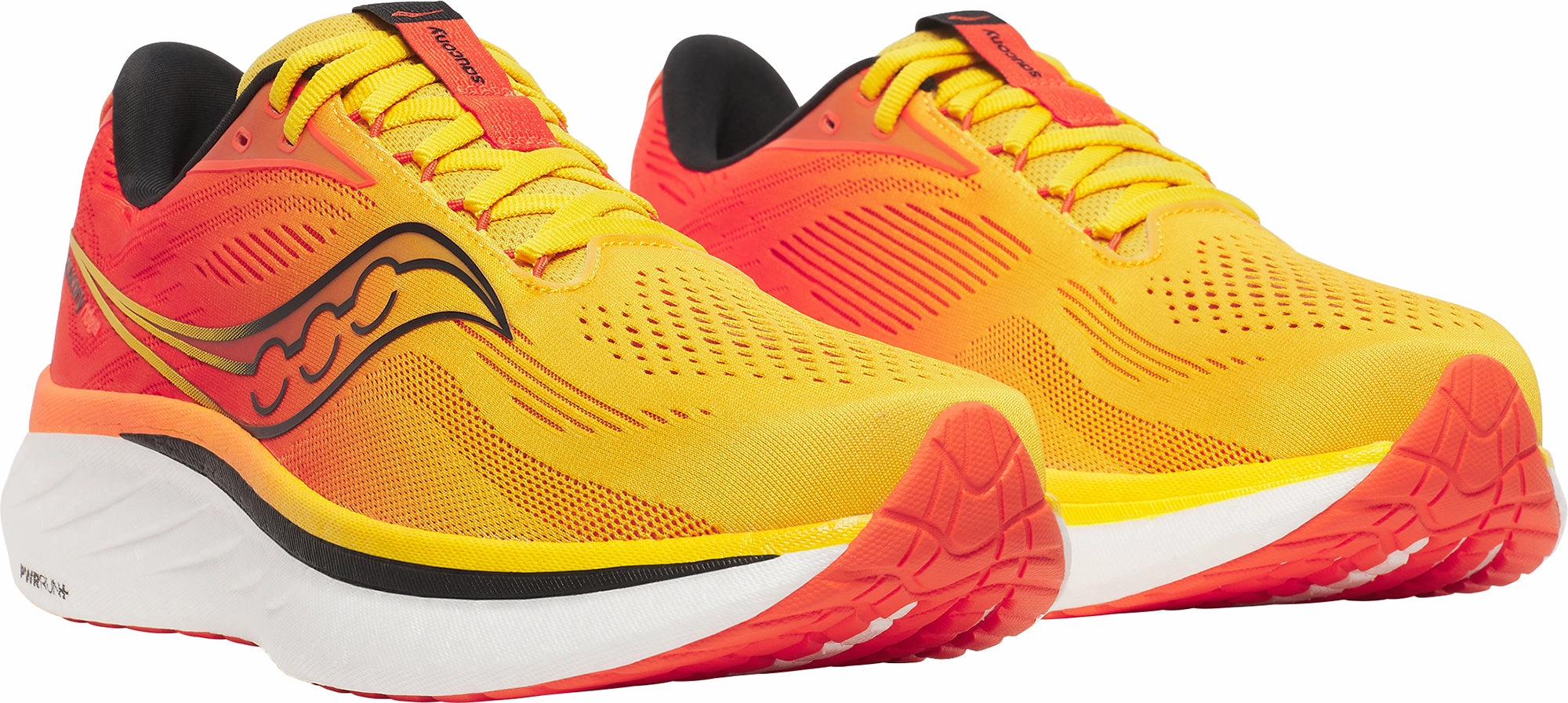 Saucony Ride 18 Mens Running Shoes - Yellow Smooth Ride Shoes